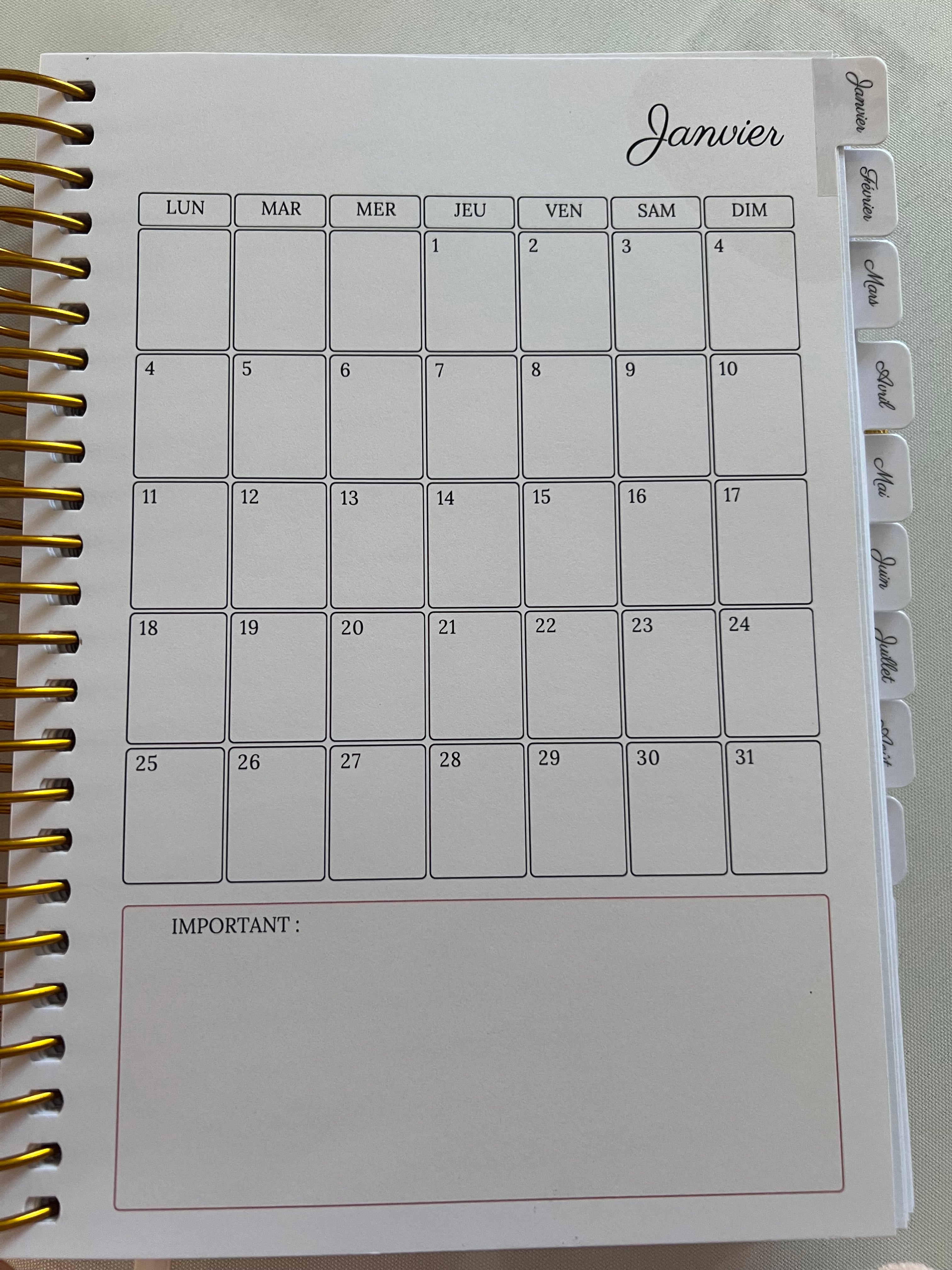 Journal/Planner 2026 (stock limité)