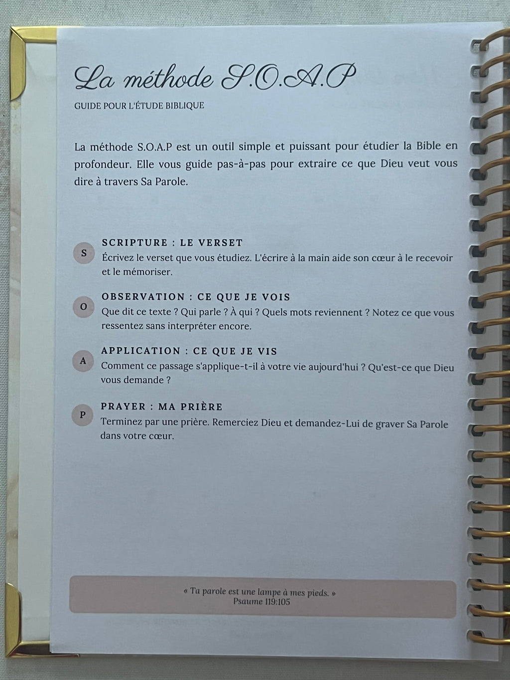 Carnet Spirituel 3-en-1 : Prédication · Étude Biblique · Prière