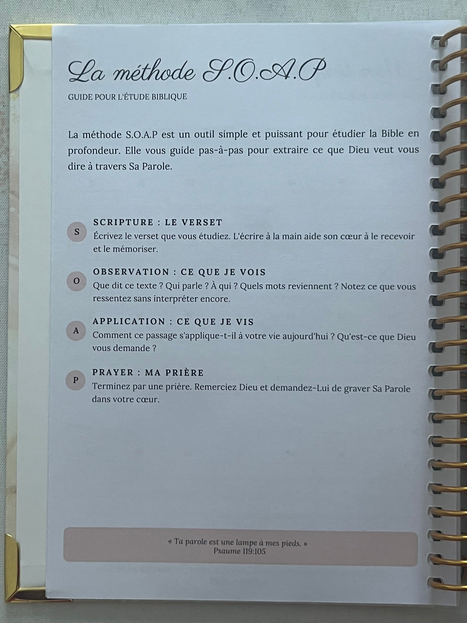 Carnet Spirituel 3-en-1 : Prédication · Étude Biblique · Prière